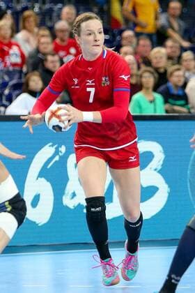 Leipzig, 11.12.2017, Arena Leipzig, Weltmeisterschaft 2017, Handball Frauen Achtelfinale. , Rumänien (ROU) vs Tschechien (CZE) 27:28 (17:14) , Im Bild: Helena RYSANKOVA (7, Tschechien) ,