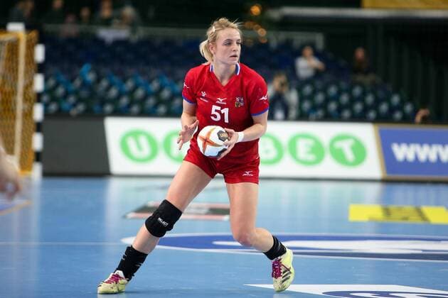 Leipzig, 11.12.2017, Arena Leipzig, Weltmeisterschaft 2017, Handball Frauen Achtelfinale. , Rumänien (ROU) vs Tschechien (CZE) 27:28 (17:14) , Im Bild: Marketa JERABKOVA (51, Tschechien) ,