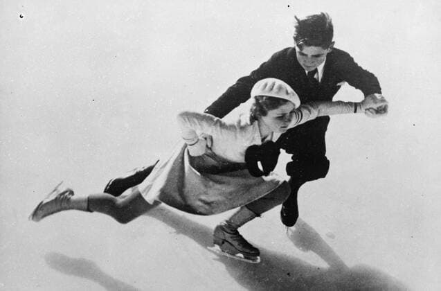 Acetate mono negative PLANET49397 Austria Stretching their legs . Brother and sister for Olympic Games Olympische Spiele Olympia OS . Brother and sister are to represent Austria in the doubles skating event of the 1936 Olympic Games at Garmisch Partenkirchen . They are Fraulein Ilse Pausin and her brother Erich Pausin . Photo shows , Ilse and Erich Pausin practising on the ice . 6 January 1936  UnitedArchives80981478