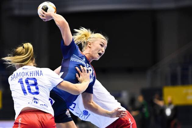 Handball, WM Damen, Norwegen - Russland 171213 Norges Stine Bredal Oftedal i kvartsfinalen mellan Norge och Ryssland under handbolls-VM den 13 december 2017 i Magdeburg. Copyright: CARLxSANDIN BB171213CS053
