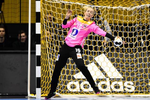 Handball, WM Damen, Norwegen - Russland 171213 Norges malvakt Katrine Lunde i kvartsfinalen mellan Norge och Ryssland under handbolls-VM den 13 december 2017 i Magdeburg. Copyright: CARLxSANDIN BB171213CS062