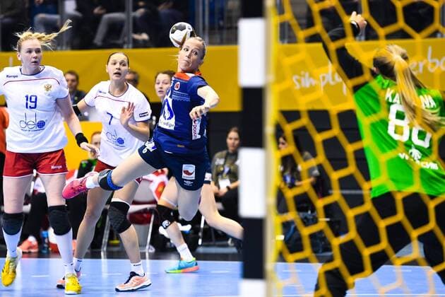 Handball, WM Damen, Norwegen - Russland 171213 Norges Heidi L¿ke i kvartsfinalen mellan Norge och Ryssland under handbolls-VM den 13 december 2017 i Magdeburg. Copyright: CARLxSANDIN BB171213CS069