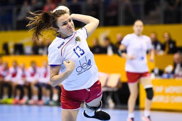 Handball, WM Damen, Norwegen - Russland 171213 Rysslands Anna Vyakhireva i kvartsfinalen mellan Norge och Ryssland under handbolls-VM den 13 december 2017 i Magdeburg. Copyright: CARLxSANDIN BB171213CS079