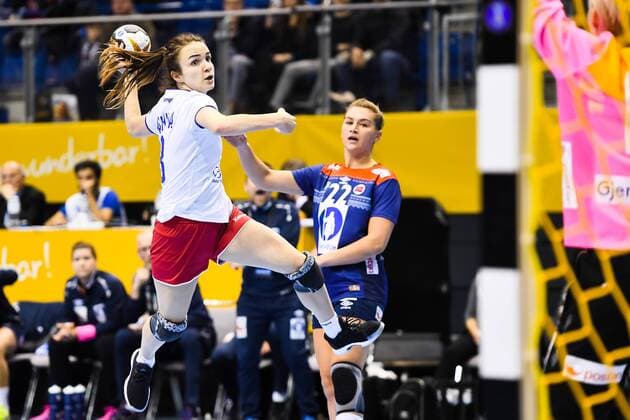 Handball, WM Damen, Norwegen - Russland 171213 Rysslands Anna Vyakhireva i kvartsfinalen mellan Norge och Ryssland under handbolls-VM den 13 december 2017 i Magdeburg. Copyright: CARLxSANDIN BB171213CS080