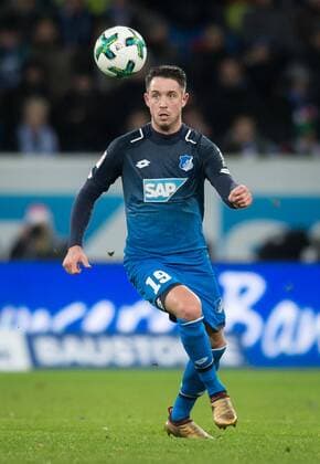 13.12.2017, xmhx, Fussball 1.Bundesliga, TSG 1899 Hoffenheim - VfB Stuttgart, emspor, v.l. Mark Uth (TSG 1899 Hoffenheim) FREISTELLER Hoffenheim Sinsheim