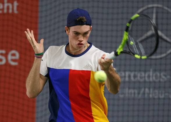MAXIMILIAN MARTERER (GER) Tennis - Deutsche Meisterschaften 2017 - Deutsche Meisterschaft - - Biberach an der Riss - Baden-Wuerttemberg - Germany - 14 December 2017. Â Copyright: xJuergenxHasenkopfx