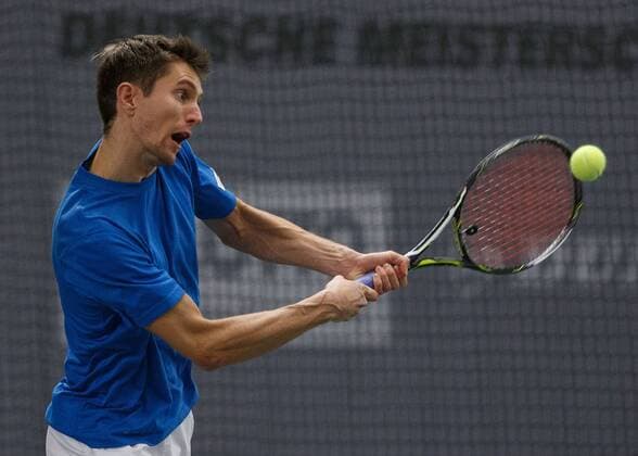 YANNICK MADEN (GER) Tennis - Deutsche Meisterschaften 2017 - Deutsche Meisterschaft - - Biberach an der Riss - Baden-Wuerttemberg - Germany - 14 December 2017. Â Copyright: xJuergenxHasenkopfx