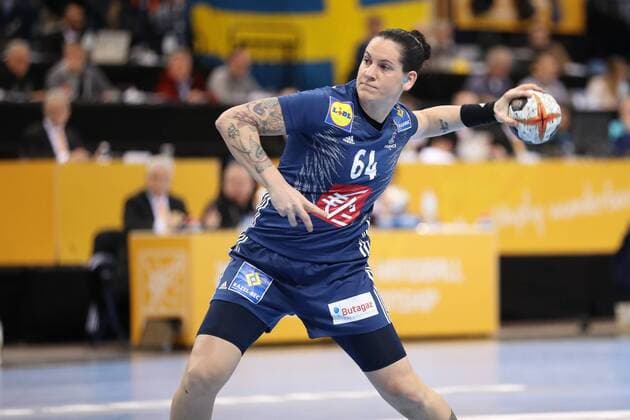 Handball, WM Damen, Schweden - Frankreich Schweden - Frankreich, 23. IHF Handball-Weltmeisterschaft der Frauen; Hamburg, 15.12.17 Hamburg, 15.12.17, Handball, 23. IHF Handball-Weltmeisterschaft der Frauen, Halbfinale, Schweden - Frankreich : Alexandra Lacrabere (Frankreich, 64)