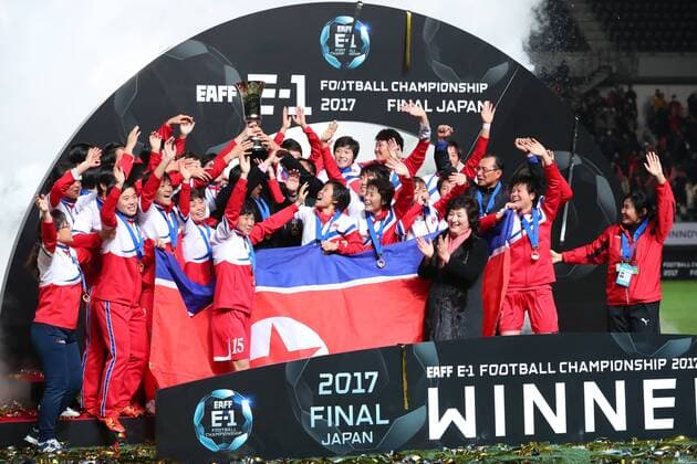 North Korea team group Mannschaftsbild Totale (PRK), DECEMBER 15, 2017 - Football Soccer : EAFF E-1 Football Championship 2017 Women s Award Ceremony at Fukuda Denshi Arena in Chiba, Japan. NOxTHIRDxPARTYxSALES.  (mrva151459)