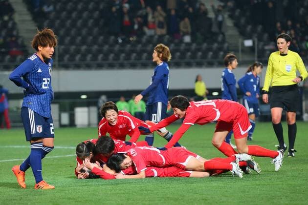 North Korea team group Mannschaftsbild Totale (PRK), DECEMBER 15, 2017 - Football Soccer : EAFF E-1 Football Championship 2017 Women s Final match between Japan 0-2 North Korea at Fukuda Denshi Arena in Chiba, Japan. NOxTHIRDxPARTYxSALES.  (mrva151470)