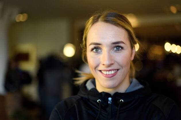 171216 Lois Abbingh poserar för ett porträtt pa en pressträff med det nederländska lanslaget under handbolls-VM den 16 december 2017 i Hamburg. Copyright: CARLxSANDIN BB171216CS034