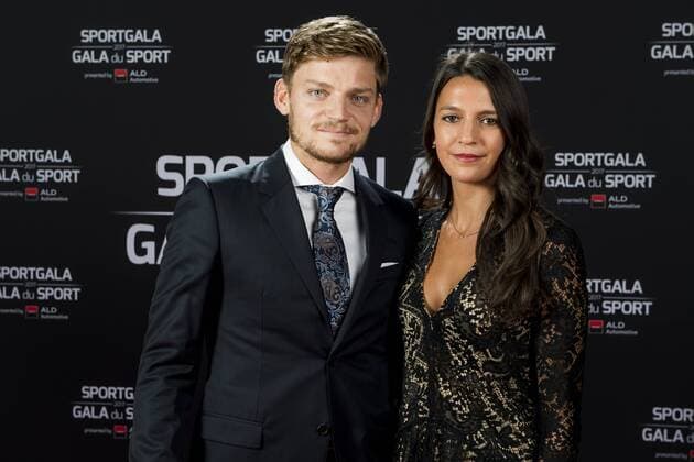 Tennis player David Goffin and Goffin s girlfriend, Stephanie pictured during the gala evening for the man and woman of the year 2017 awards, Saturday 16 December 2017, in Brussels. JASPERxJACOBS  x05234389x