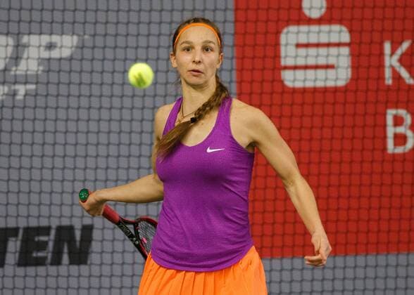 TAMARA KORPATSCH (GER) Tennis - Deutsche Meisterschaften 2017 - Deutsche Meisterschaft - - Biberach an der Riss - Baden-Wuerttemberg - Germany - 16 December 2017. Â Copyright: xJuergenxHasenkopfx