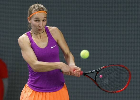 TAMARA KORPATSCH (GER) Tennis - Deutsche Meisterschaften 2017 - Deutsche Meisterschaft - - Biberach an der Riss - Baden-Wuerttemberg - Germany - 16 December 2017. Â Copyright: xJuergenxHasenkopfx
