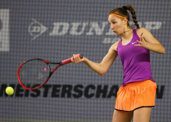 TAMARA KORPATSCH (GER) Tennis - Deutsche Meisterschaften 2017 - Deutsche Meisterschaft - - Biberach an der Riss - Baden-Wuerttemberg - Germany - 16 December 2017. Â Copyright: xJuergenxHasenkopfx