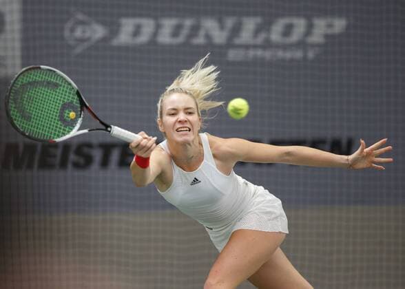 KATHARINA HOBGARSKI (GER) Tennis - Deutsche Meisterschaften 2017 - Deutsche Meisterschaft - - Biberach an der Riss - Baden-Wuerttemberg - Germany - 16 December 2017. Â Copyright: xJuergenxHasenkopfx