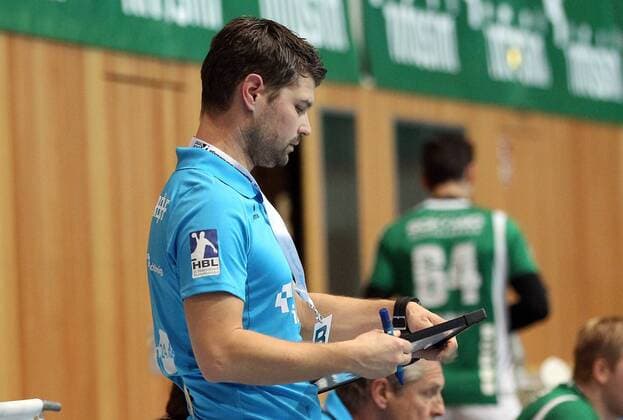 v.li.: Trainer Dr. Matthias Obinger (DJK Rimpar Wölfe), Einzelbild, DKB 2. Handball-Bundesliga, DJK Rimpar Wölfe - VfL Eintracht Hagen,