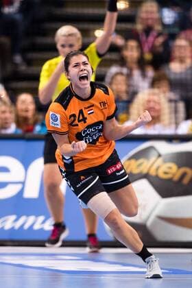 Handball, WM, Damen, Niederlande - Schweden 171217 Nederländernas Martine Smeets jublar i bronsmatchen mellan Sverige och Nederländerna under handbolls-VM den 17 december 2017 i Hamburg. Copyright: CARLxSANDIN BB171217CS017