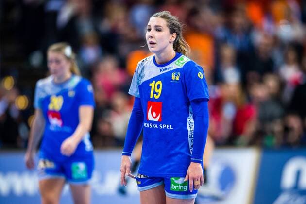 Handball, WM, Damen, Niederlande - Schweden 171217 Sveriges Anna Lagerquist deppar i bronsmatchen mellan Sverige och Nederländerna under handbolls-VM den 17 december 2017 i Hamburg. Copyright: CARLxSANDIN BB171217CS062
