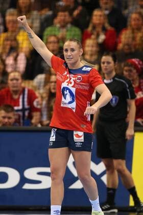 Frankreich - Norwegen, 23. IHF Handball-Weltmeisterschaft der Frauen; Hamburg, 17.12.17 Hamburg, 17.12.17, Handball, 23. IHF Handball-Weltmeisterschaft der Frauen, Finale, Frankreich - Norwegen : Jubel Torjubel bei Camilla Herrem (Norwegen, 23)