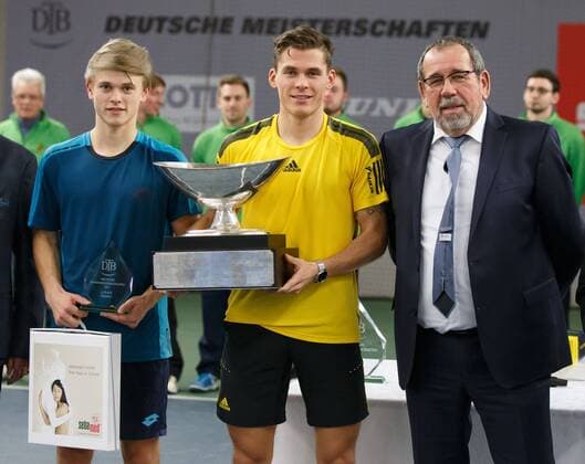 Sieger DANIEL MASUR und Finaist MARVIN MOELLER, Siegerehrung Copyright: xJuergenxHasenkopfx