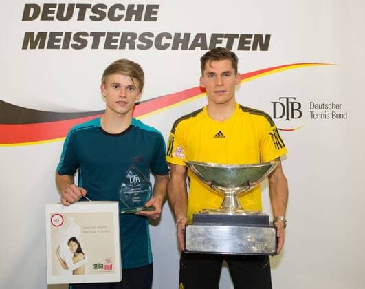 Sieger DANIEL MASUR und Finalist MARVIN MOELLER, Siegerehrung T Copyright: xJuergenxHasenkopfx
