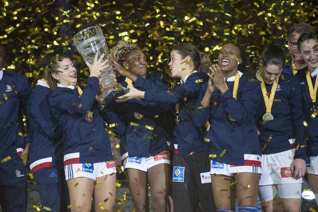 Frankreich ist Weltmeister und feiert die Siegerehrung Hamburg Hamburg Germany Barclaycard Arena Copyright: xAgentur54Gradx xThomasxSobczakx