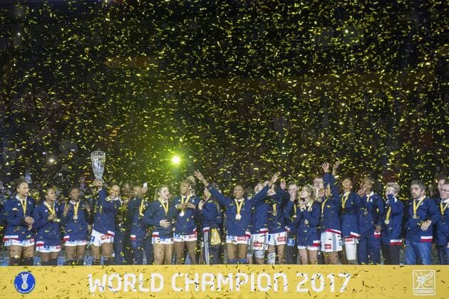 Frankreich ist Weltmeister und feiert die Siegerehrung Hamburg Hamburg Germany Barclaycard Arena Copyright: xAgentur54Gradx xThomasxSobczakx
