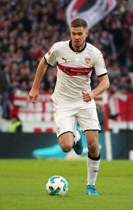 VfB Stuttgart - FC Bayern München Deutschland, Stuttgart, 16.12.2017 Fussball, Bundesliga, Saison 2017 2018, VfB Stuttgart - FC Bayern München: Simon Terodde (VfB Stuttgart).
