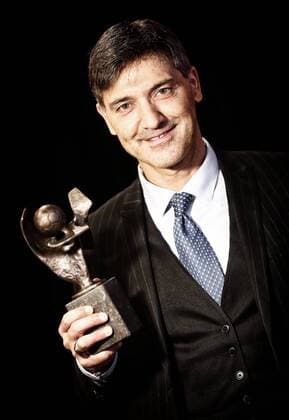 Charleroi s head coach Felice Mazzu poses for the photographer at the seventh edition of the Raymond Goethals award, for the coach who was the closest to Raymond Goethals, Monday 18 December 2017, in Genval. VIRGINIExLEFOUR  x05256534x