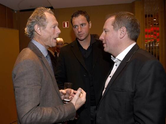 GENVAL, BELGIUM - DECEMBER 18 : Michel Preud homme with Bruno Venanzzi and Olivier Renard pictured during Raymond Goethals trophy as best best coach in Belgium on December 18, 2017 FOOTBALL : Ceremonie remise du trophee Raymond Goethals - Charleroi - 17 12 2017 PhotoNews Panoramic 