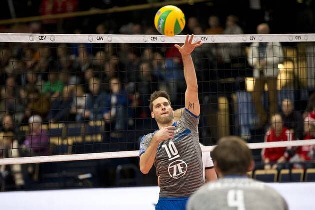 Simon Tischer 10, VfB during the Volleyball 2018 CEV Champions League Sastamala - VfB Friedrichshafen match 19. December 2017 in Vantaa, Finland.  Copyright: xTomixHänninenx NP24_np24SPO1946362575