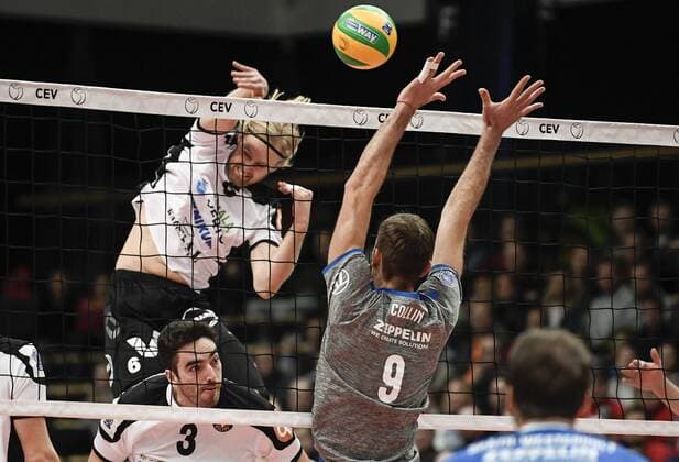 20171219, Vantaa, Finland 2018 CEV Volleyball Men s Champions League match Ford Store Levoranta Sastamala vs VfB Friedrichshafen Erik Sundberg Jarno Kuusinen All Over Press  1.03762970