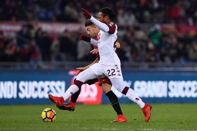 As Roma 20 12 2017 - Coppa Italia Roma-Torino foto Antonello Sammarco Image nella foto: Stephan El Shaarawy-Joel Obi 