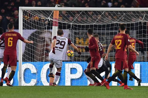 As Roma 20 12 2017 - Coppa Italia Roma-Torino foto Antonello Sammarco Image nella foto: gol Lorenzo De Silvestri 