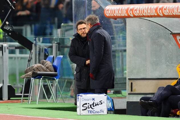 IPP20171220 Football - soccer: Coppa Italia, AS Rom - FC Turin, stretta di mano tra Eusebio di Francesco e Sinisa Mihajlovic. (Hinweis: Verwendung nur in Deutschland - only Germany) *** IPP20171220 football soccer Coppa Italia Roma FC Turin stretta di mano tra Eusebio di Francesco e Sinisa Mihajlovic note use only in Germany only Germany 