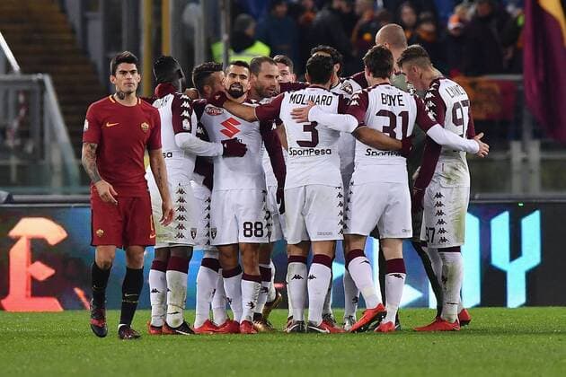 As Roma 20 12 2017 - Coppa Italia Roma-Torino foto Antonello Sammarco Image nella foto: esultanza fine gara Torino 
