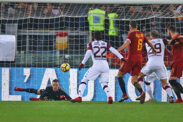 SKORUPSKI RESPINGE IL PALLONE Roma 20-12-2017 Stadio Olimpico Calcio Tim Cup Coppa Italia 2017 2018 Roma - Torino Foto Gino Mancini Insidefoto ginoxmancini