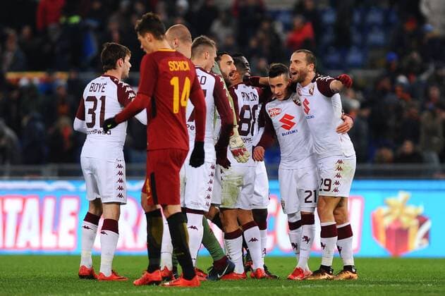Fußball, Coppa Italia, AS Rom - FC Turin IPP20171220 Football - soccer: Coppa Italia, AS Rom - FC Turin, esultano i giocatori del Torino. (Hinweis: Verwendung nur in Deutschland - only Germany) *** IPP20171220 football soccer Coppa Italia Roma FC Turin esultano i giocatori del Torino note use only in Germany only Germany 