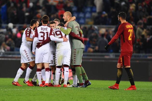 Fußball, Coppa Italia, AS Rom - FC Turin IPP20171220 Football - soccer: Coppa Italia, AS Rom - FC Turin, esultano i giocatori del Torino. (Hinweis: Verwendung nur in Deutschland - only Germany) *** IPP20171220 football soccer Coppa Italia Roma FC Turin esultano i giocatori del Torino note use only in Germany only Germany 
