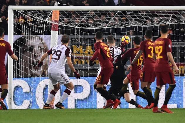 Fußball, Coppa Italia, AS Rom - FC Turin Roma 20-12-2017 Olimpic Stadium Roma Torino Tim Cup Nella Foto Lorenzo De SIlvestri scores on goal Photo Fotografo01  Copyright: xFotografo01x xIPAx xFotografo01x