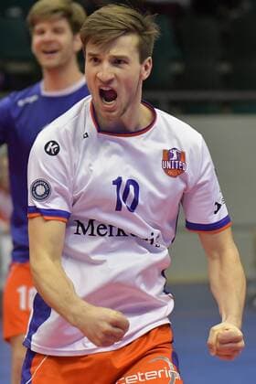 21.12.2017, xtkx, Volleyball Herren CEV Cup, United Volleys Frankfurt - MONTPELLIER Volley UC, emspor, v.l. Julian Zenger (United Volleys) , Frankfurt