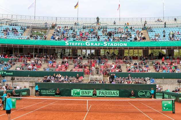 Steffi-Graf-Stadion, Davis Cup Deutschland vs. Polen 2016, Berlin,