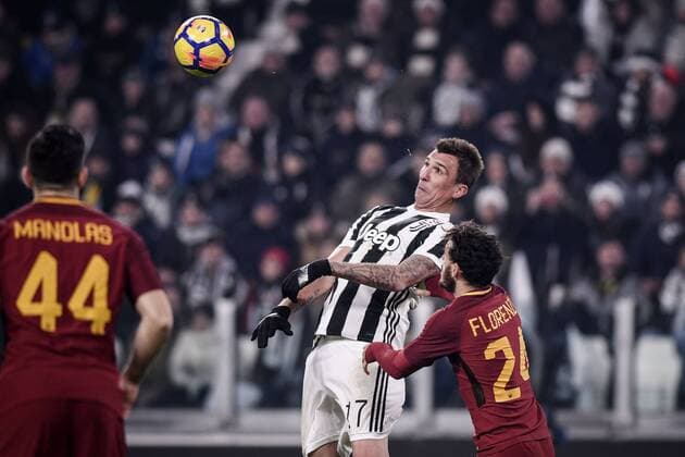 Fußball, Juventus Turin - AS Rom Mario Mandzukic Juventus, Alessandro Florenzi Roma Torino 23-12-2017 Allianz Stadium Calcio Serie A Juventus - Roma foto OnePlusNine Insidefoto OnePlusNine