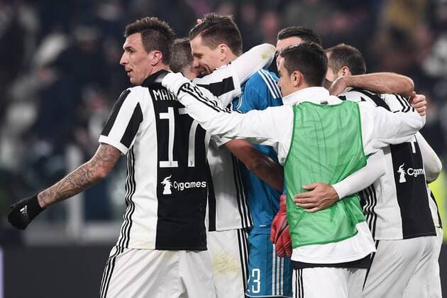 Fußball, Juventus Turin - AS Rom Mg Torino 23 12 2017 - campionato di calcio serie A Juventus-Roma foto Matteo Gribaudi Image nella foto: esultanza a fine gara Juventus 
