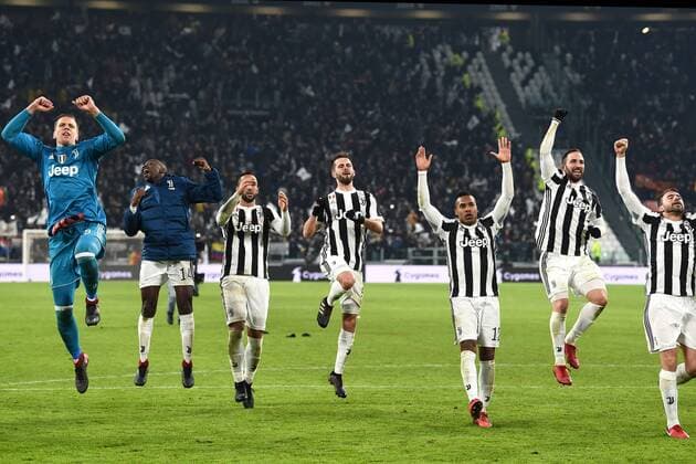 Fußball, Juventus Turin - AS Rom Mg Torino 23 12 2017 - campionato di calcio serie A Juventus-Roma foto Matteo Gribaudi Image nella foto: esultanza a fine gara Juventus 