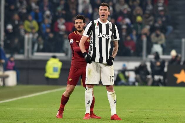 IPP20171223 Football - soccer: Serie A, Juventus Turin - AS Rom, alessandro florenzi e mario mandzukic (Hinweis: Verwendung nur in Deutschland - only Germany) *** IPP20171223 football soccer Serie A Juventus Turin AS Rome alessandro florenzi e mario mandzukic note only use only in Germany Germany 