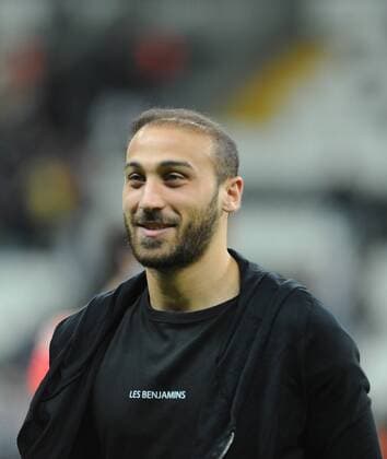 Cenk Tosun of Besiktas during end of the Ziraat Turish Cup match between Besiktas and Osmanlispor at Vodafone Park in Istanbul , Turkey on December 28 , 2017. 