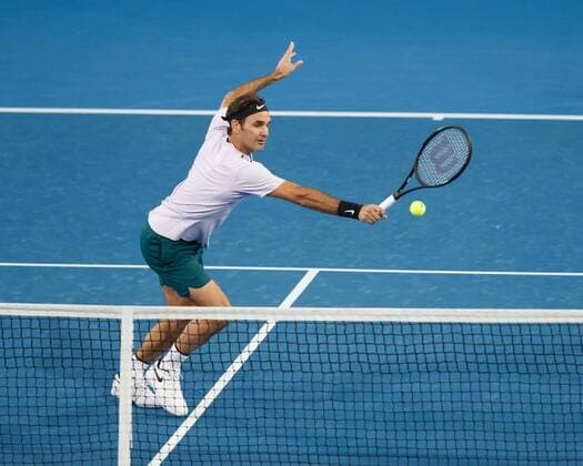 ROGER FEDERER BELINDA BENCIC, Mixed Doubles Tennis - Hopman Cup 2018 - ITF - Perth Arena - Perth - Western Australia - Australia - 30 December 2017. Â Copyright: xJuergenxHasenkopfx