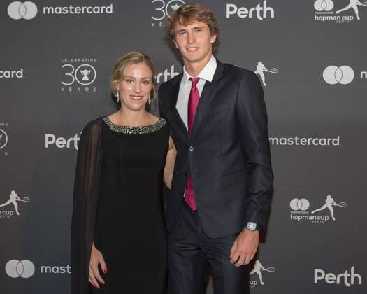 Bilder des Tages - SPORT Tennis, Hopman Cup Neujahrsgala Hopman Cup Feature, ANGELIQUE KERBER ALEXANDER ZVEREV, Team Germany, New Years Eve Gala, Silvester Ball Tennis - Hopman Cup 2018 - ITF - Perth Arena - Perth - Western Australia - Australia - 31 December 2017. Â Copyright: xJuergenxHasenkopfx